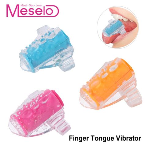 Meselo Tongue Vibrator Ring Adult Toys Mini Finger