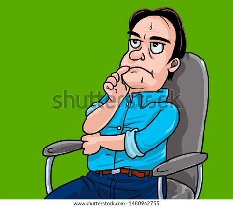 Cartoon Man Thinking Some Best Ideas Stock Illustration 1480962755 Shutterstock