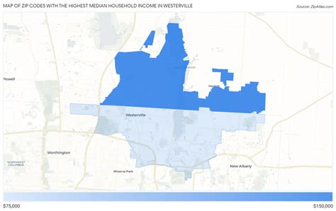 Highest Median Household Income In Westerville By Zip Code 2023 Zip