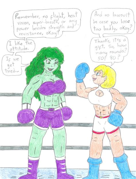 Boxing Shulkie Vs Power Girl By Jose Ramiro On Deviantart