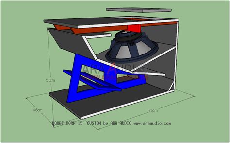 Skema box wd horn v2 18 . Skema Box Horn Subwoofer 15 Model HORBI H115 - ARA AUDIO