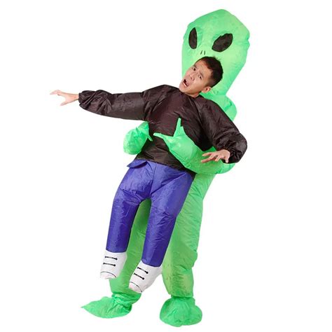 alien inflatable extraterrestrial costumes for man fantasia adulto monster scary green alien