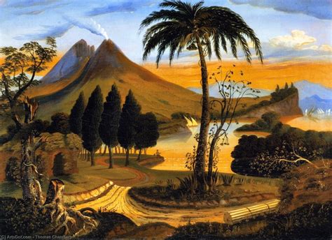 Riproduzioni Di Belle Arti Paesaggio Con Il Monte Vesuvio 1843 Di