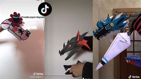 Dragon Puppet Crafts Paper Dragon Tiktok Compilation 101 Youtube