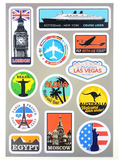 Travel Sticker Decorative Sticker Laptop Suitcase Sticker Etsy