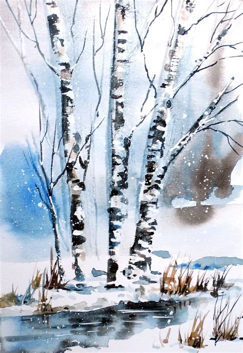 Watercolor Time Lapse Videos Winter Spirit Painting Demonstration