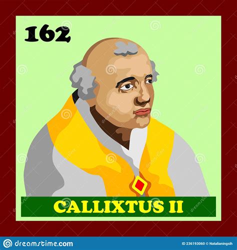 162nd Catholic Church Pope Callixtus Ii Stock Vector Illustration Of