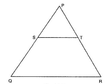 In Fig S And T Are The Points On The Sides PQ And PR Respectively Of