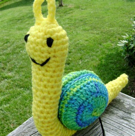 Crochet Pattern Pdf Lemondrop The Snail Amigurumi Toy Etsy