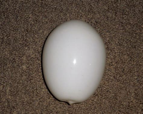 Antique Large Unpainted Victorian Hand Blown White Milk Glass Egg 1850