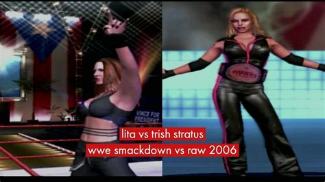 Trish Stratus Vs Lita Wwe Smackdown Vs Raw 2006 Youtube