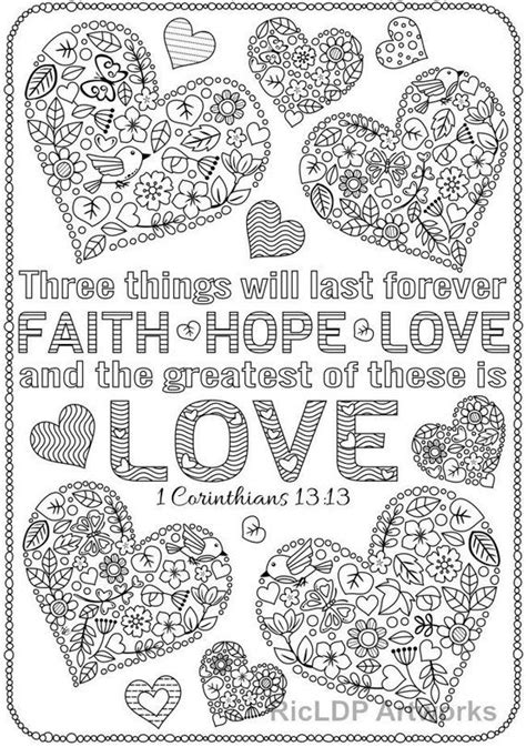 Shop love is patient love is kind stickers created by independent artists from around the globe. 3 Printable Love Bible Coloring Pages for Grown-ups (and ...