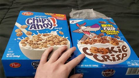 cookie crisp and chips ahoy cereal review and comparison youtube