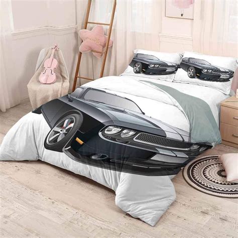 Cars Bedding Sets King Soft Microfiber Bed Sheets Black