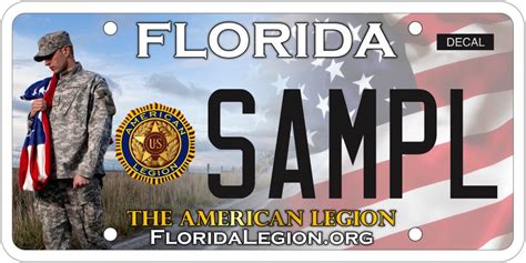 License Plate Florida American Legion