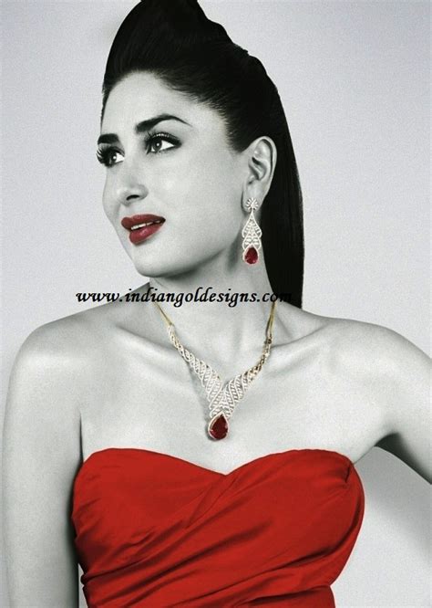 Gold And Diamond Jewellery Designs Kareena Kapoor In Gitanjali Jewels Diamond Necklace Set