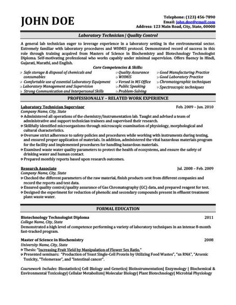 5 lab technician cv format | ledger paper. Laboratory Technician Resume Template | Premium Resume ...