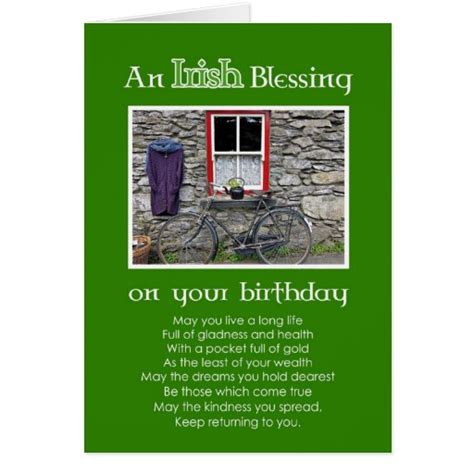 Maybe you would like to learn more about one of these? An Irish Blessing on your Birthday Greeting Card | Zazzle