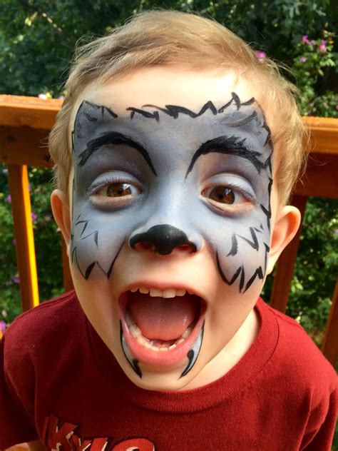 Pin By Jessi Craft On October Ideas Wolf Face Paint Werewolf Face