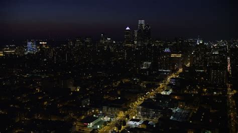 5k Stock Footage Aerial Video Of Downtown Philadelphia Skyline And