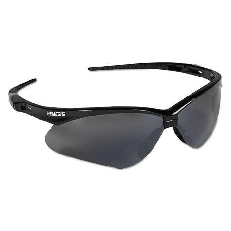 kleenguard v30 nemesis safety glasses black frame smoke lens