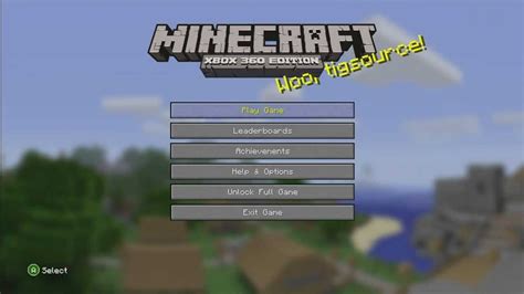 Minecraft On Xbox 360 Starting Screen Or Intro 1600 Ms Points Youtube
