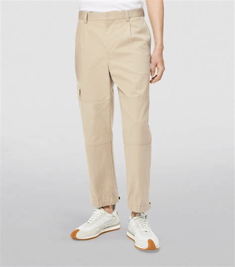 Loewe Grey Cotton Cargo Trousers Harrods Uk