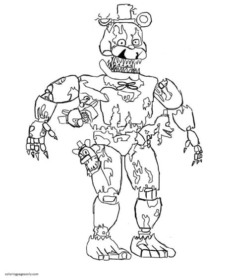 Five Nights At Freddy S 4 Coloring Pages Coloring Pages For School