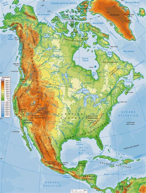Mapa De America Del Norte Mapas Norteamerica Politico Fisico Images