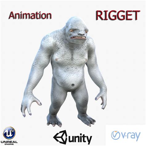 3d Model Monster Troll Vr Ar Low Poly Rigged Animated Cgtrader