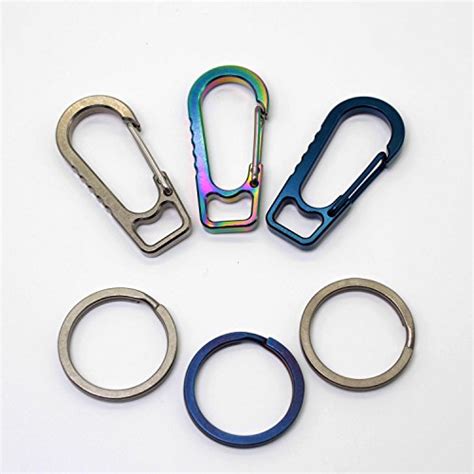Titanium Heavy Duty Carabiner Keychain Edc Quick Release Hooks With