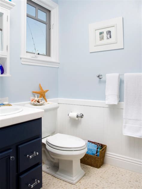 Another novel way of bringing the nautical theme home is the use of authentic ship's hardware. Beach & Nautical Themed Bathrooms: HGTV Pictures & Ideas | HGTV