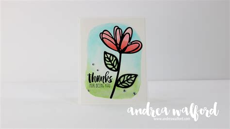 Stampin Up Video Tutorial Thanks For Being You Card Andrea Walford