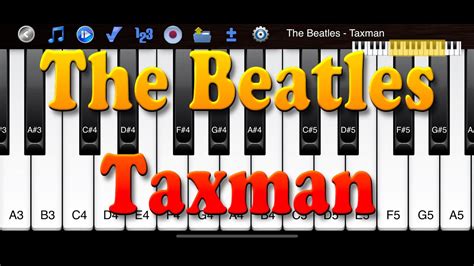 The Beatles Taxman Learn To Play Piano Melody Youtube
