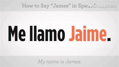 Imagine doing it in a foreign language though! How to Say "James" | Spanish Lessons - YouTube