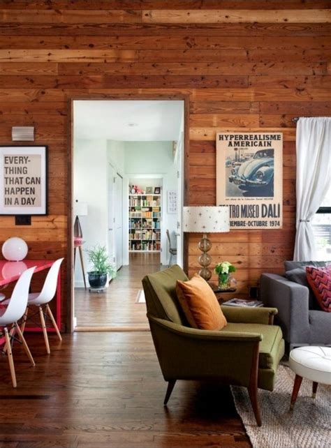 20 Charming Living Rooms With Wooden Panel Walls Rilane