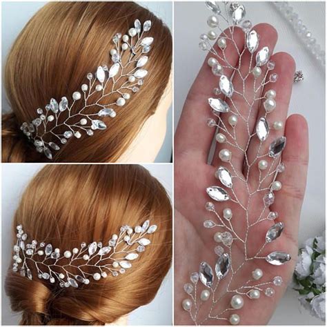 Crystal Headpiece Wedding Bridal Hair Headpiece Hair Jewelry Wedding
