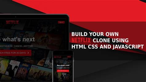 Build A Netflix Landing Page Clone With Html Css And Javascript Youtube