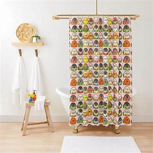 Quot Conure Chart Quot Shower Curtain For Sale By Blirbos Redbubble