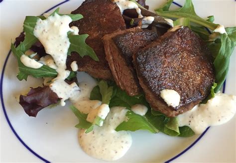 Serve with the horseradish sauce on. Seared Baja Beef Tenderloin with Spring Greens and ...