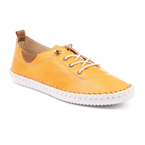 St Ives Tangerine Plimsoll Ladies Shoes From Lunar Shoes Uk