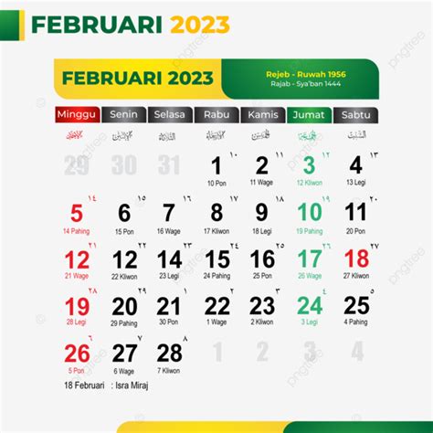 Kalender 2023 Februari Lengkap Dengan Tanggal Merah Kalender 2023