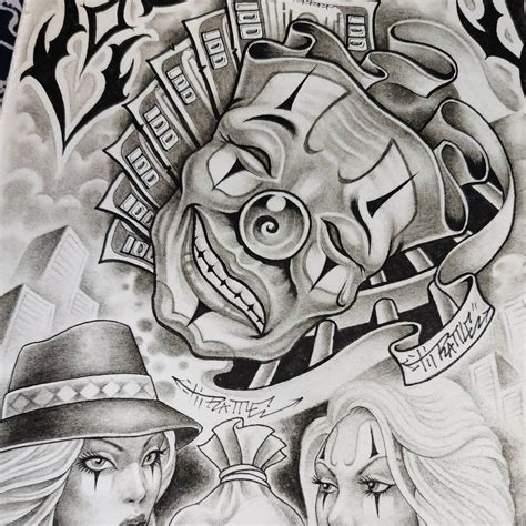 Cool Tattoo Drawings Chicano Drawings Chicano Style T