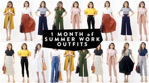 1 Month Of Summer Work Outfit Ideas Business Casual Work Office Wear