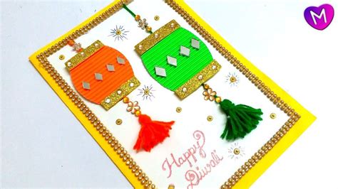 Amazing diwali greeting card making ideas for kids. Diwali greeting cards latest design handmade | Diwali ...
