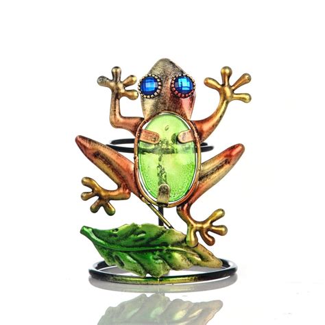 Retro Europe Wrought Iron Candelabra Figurine Creative Simple Frog