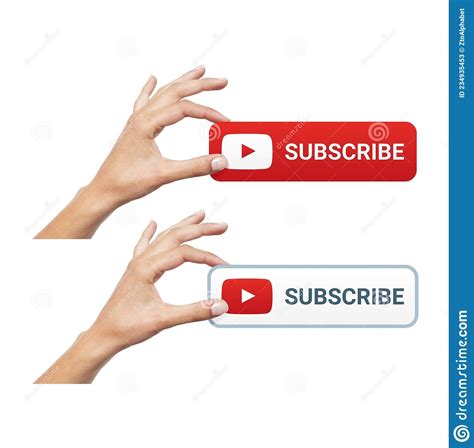 Subscribe Button Icon Banner Cover Stock Image Illustration Of Finger