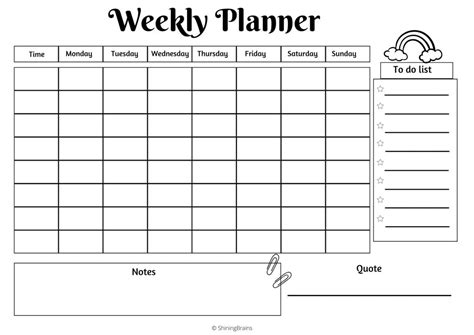 Weekly Timetable Planner