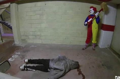 Video Terrifying Footage Of Creepy Clown Murdering Innocent Victims In Prank Daily Star