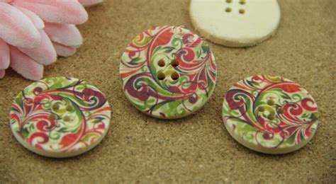 Diy 100pcs 4 Hole 30mm Big Wood Sewing Buttons Round Buttons With